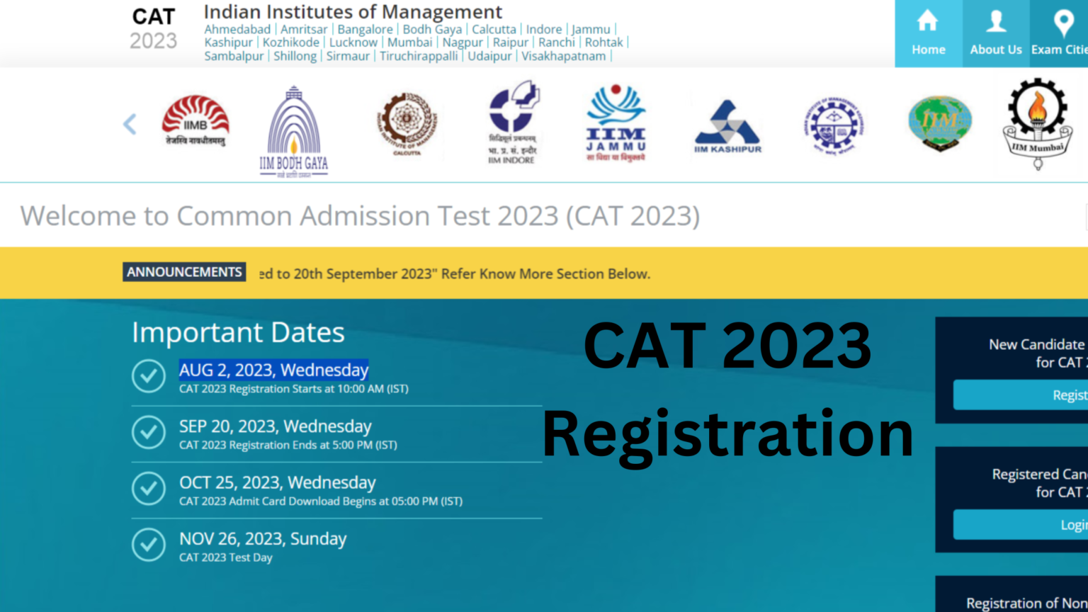 CAT 2023 Registration window Closing Tomorrow, Apply Now Educounsellors